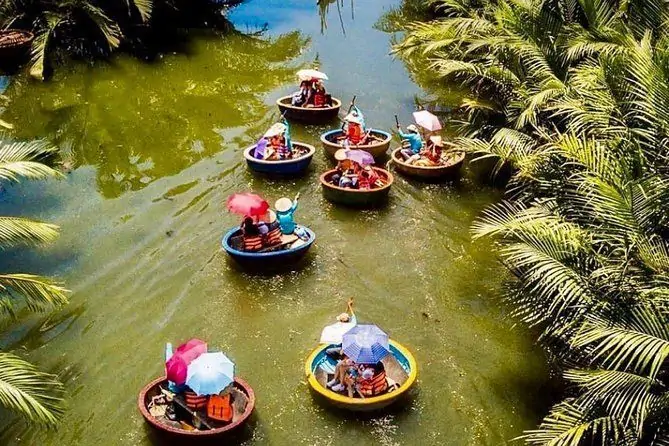 Basket boats in the Bay Mau coconut forest