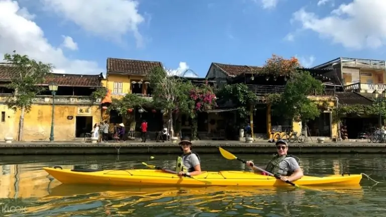 Kayak tour in Hoi An at sunset