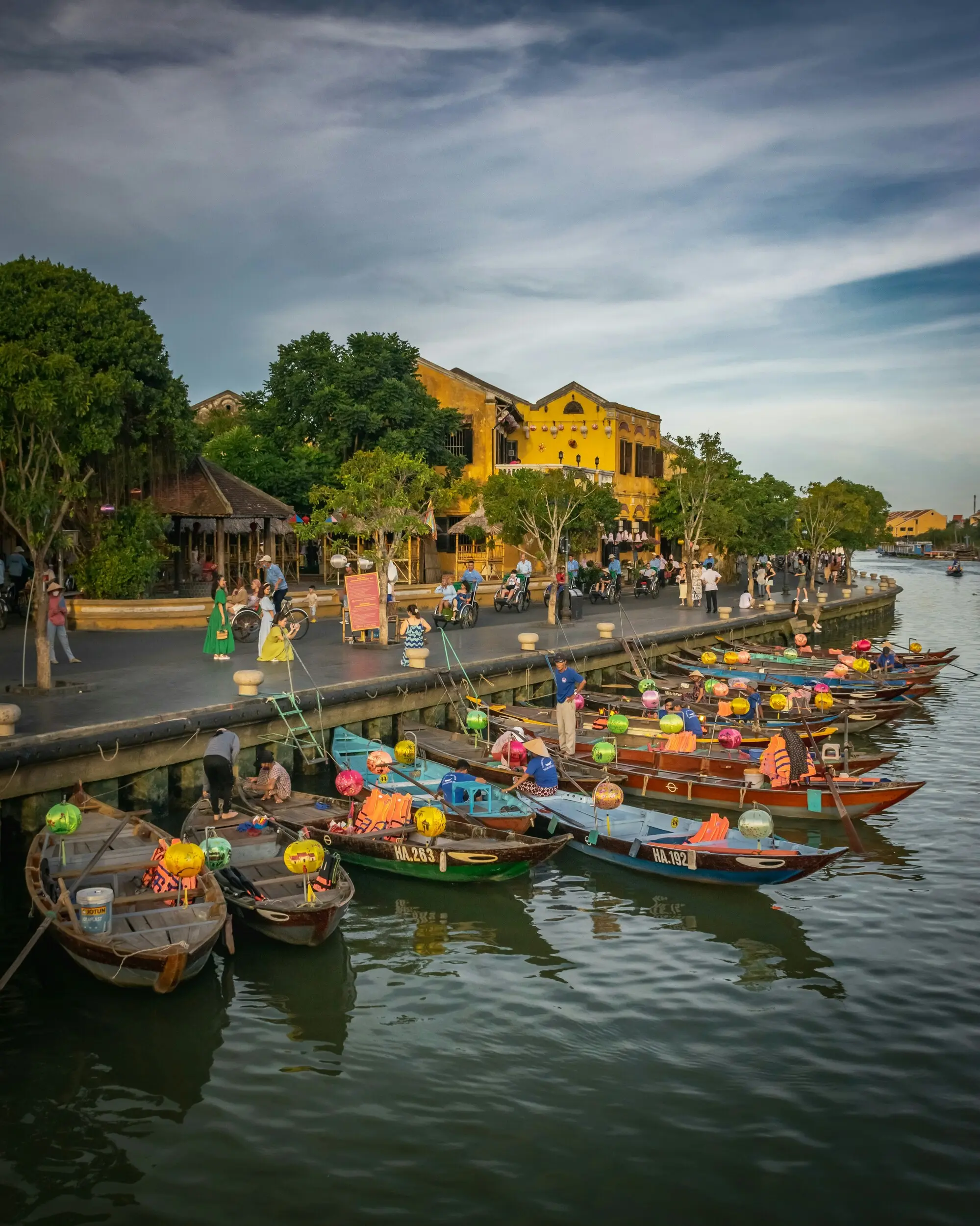 Boats on the Thu Bon river, Hoi An